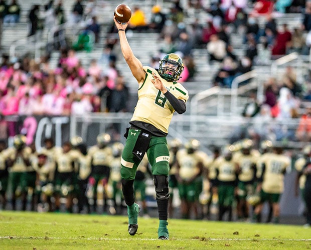 Jake Garcia gets ready to release a pass Friday night in Grayson's win over Parkview.