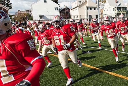 Everett takes the field in 2011.
