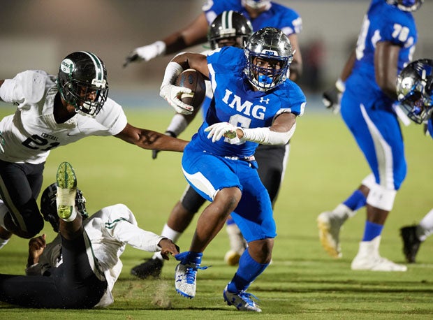IMG running back Trey Sanders is rated the top senior running back in the country. 