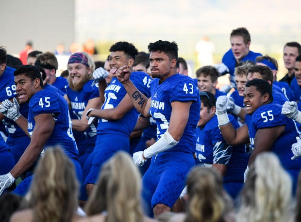 Bingham enjoys a post-game Haka dance.  