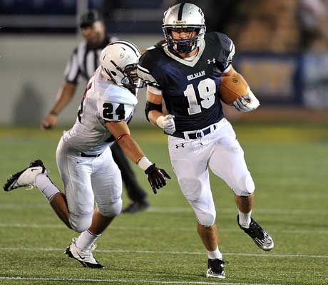 Gilman's Matt Tilley returns a punt 35 yards to set up the winning touchdown.