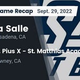 St. Pius X-St. Matthias Academy vs. La Salle