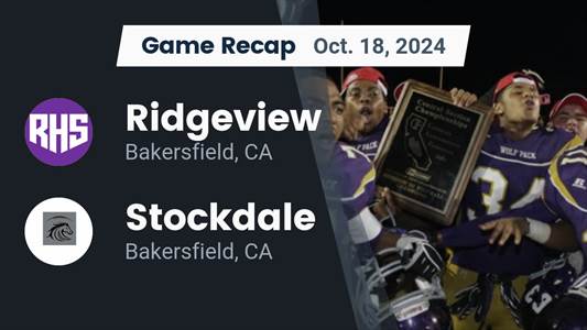 Football Recap: Stockdale Drops Highest Score of Season Against Ridgeview