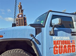 The official Rivalry Series trophy basks in the sunlight
prior to the 107th meeting between Phillipsburg and
Easton - one of the oldest and best high school rivalries
in the entire nation.