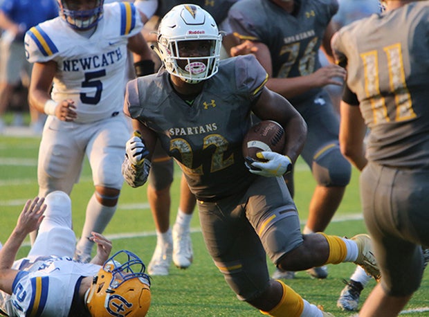 Roger Bacon senior running back Corey Kiner ranks third in Ohio history in scoring, total touchdowns and rushing touchdowns. 
