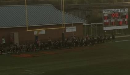 Majority of Virginia high school football team kneels in unison during national anthem