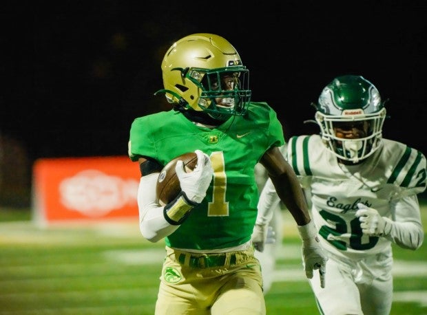 Five-star wide receiver KJ Bolden is expected to have a monster senior year hauling in passes from Dylan Raiola. (Photo: Michael Mixon)