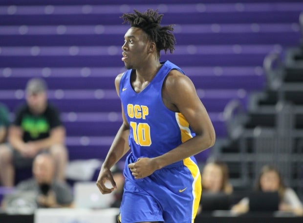 Nassir Little in action at the City of Palms Classic in December.