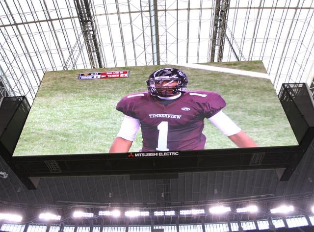 Fans, media and even the players couldn't take eyes off the 72-foot tall, 60-yard wide video board.