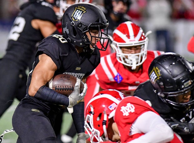 Servite running back Houston Thomas had two touchdowns in his team's first game with Mater Dei this season, a 46-37 defeat on Oct. 23.