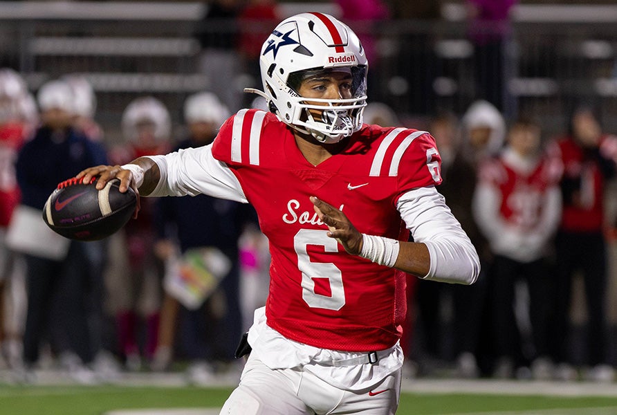 Five-star Nebraska quarterback commit Trae Taylor leads Millard South into a state semifinal rematch against Omaha Westside Friday in the MaxPreps Game of the Week Presented By T-Mobile. (PHOTO: Phillip Wonder)