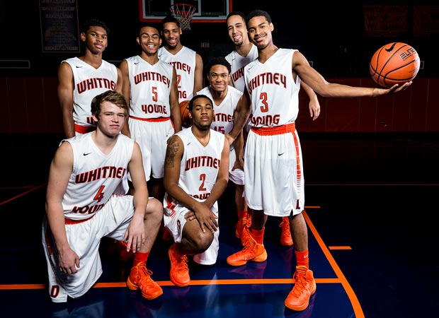 Whitney Young features one of the top rotations in the nation and includes players (clockwise from No. 4): Joe Luzadder, Anthony Mosley, Skyler Nash, Jahlil Okafor, Rodney Herenton Jr., Paul White, Miles Reynolds and Erwin Henry.   