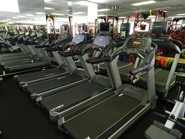 Oxbridge Academy's cardio workout area.