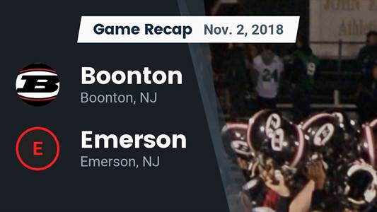 Football Game Recap: Boonton vs. Emerson