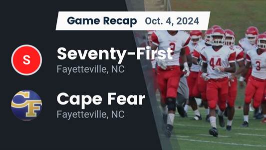 Football Recap: Seventy-First's  Win  on Friday Extends Winning 
