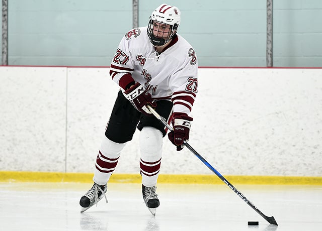 Ryan Verrier of Salisbury began his career at Austin Prep (Mass.). The defenseman will play for the Green Bay Gamblers (USHL) in 2017-18 before going to the University of New Hampshire.