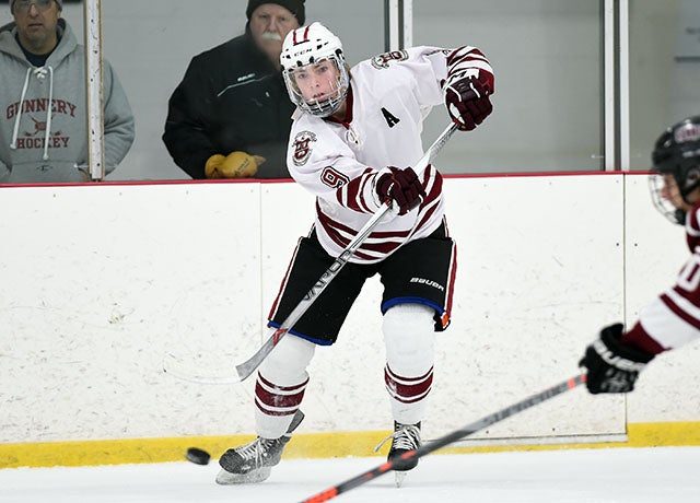Tyce Thompson of Salisbury is the brother of 2016 first-round pick Tage Thompson (UConn, St. Louis Blues) and the son of Bridgeport Sound Tigers coach Brent Thompson.