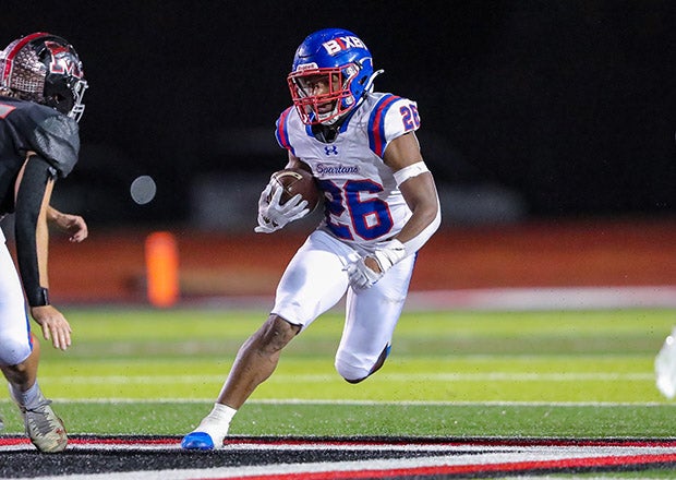 Senior Jayson Moll led Oklahoma state champion Bixby with over 1,500 rushing yards and 17 touchdowns on the season. He ran for 176 yards and a score in the title game victory. (PHOTO: Ron Lane)