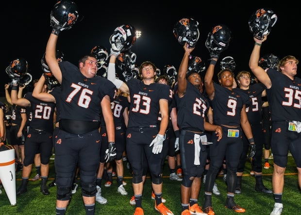Aledo celebrates another win.