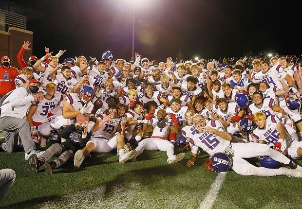 Bixby, seen after its 2020 Oklahoma 6A title win, enters the 2022 season with a state-record 49-game win streak. It's the second-longest streak in the nation behind Riverheads (Va.), which begins the year with 50 straight wins.