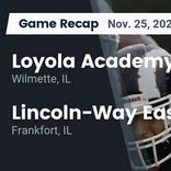 Lincoln-Way East falls short of Loyola Academy in the playoffs