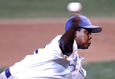 Alibay Barkley pitching in the Little League World Series.