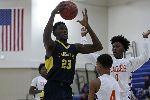 Moussa Cisse in action last December against Freedom Prep Academy.