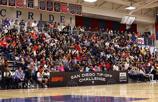 The stands were packed in San Diego for the nation's No. 3-ranked high school basketball team.