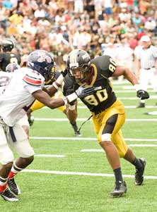 Colquitt County wide receiver Ty Smithand his teammates will look to avengelast year's upset loss to Cook,a much smaller school.