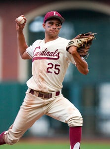 Elijah Saunders got stronger as the
game went on, striking out six in
the last three frames, including the
side in the seventh inning.
