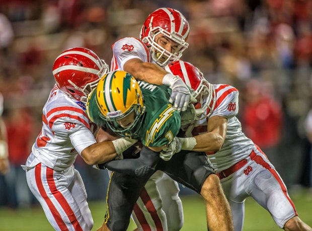 The Mater Dei defense will battle Travis Waller and Servite.