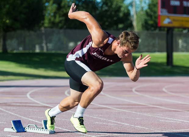 Javelin may be his signature event in track and field, but Kafentzis also has blazing speed.