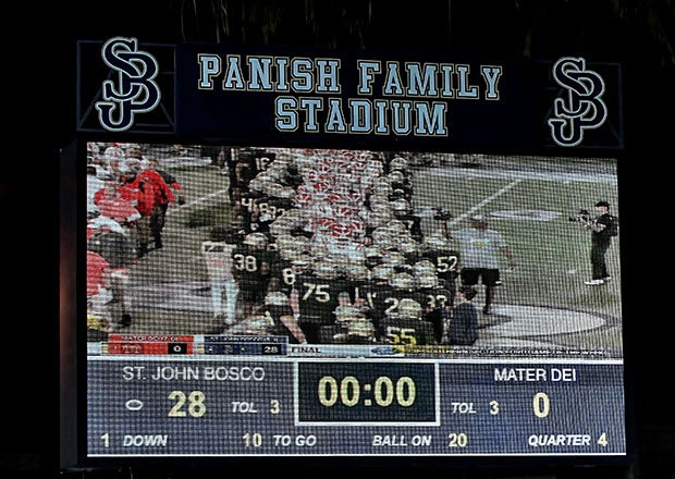 St. John Bosco has bragging rights in high school football's hottest rivalry after blanking Mater Dei 28-0 last week. (Photo: Louis Lopez)