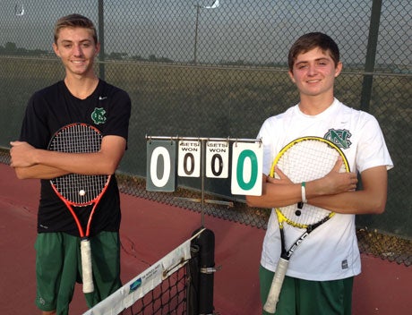 Harrison Lang (left) and Spencer Lang (right) look to take their sibling success all the way to a state title for Niwot High tennis.