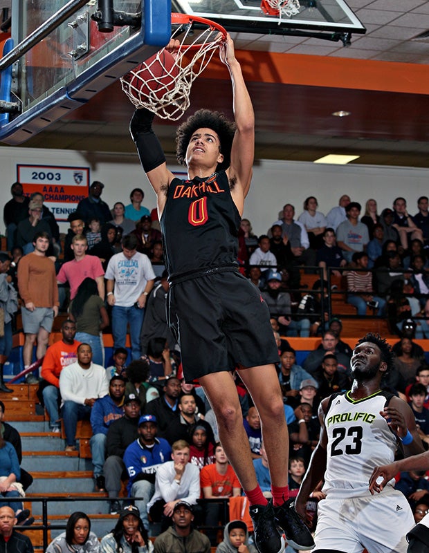 Oak Hill Academy (Va.) guard Will Richardson dunks against Prolific Prep Academy (Calif.) in the Chick-fil-A Classic in South Carolina.