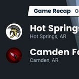 Football Game Recap: Camden Fairview Cardinals vs. Hot Springs Trojans