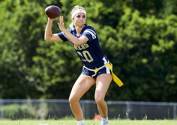 Mieke Rowe threw for over 10,000 yards in her career at Alonso, leading the program to a 23-0 record and Florida state title in 2023. (Photo: James Robinson)