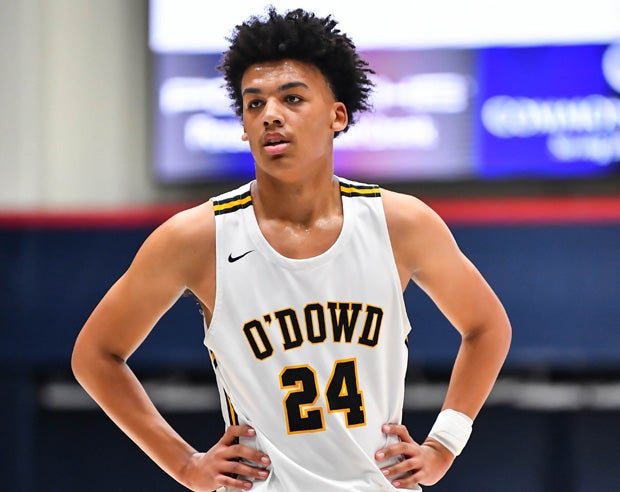 Jalen Lewis as a freshman while leading Bishop O'Dowd to the Northern California Open Division title game. 