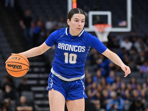 Lindsay Biddle had 19 points and 11 rebounds for Rancho Bernardo in the 19-point loss in the Division II finals on Saturday. (PHOTO: David Steutel)