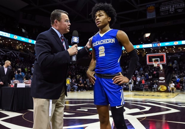 Sharife Cooper interviewed after the title game at the Bass Pro Shops Tournament of Champions in January.