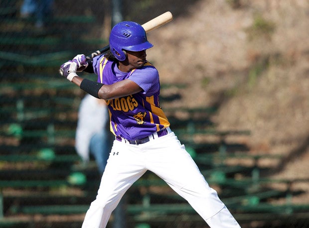 Ahmad is a powerful figure up at the plate.