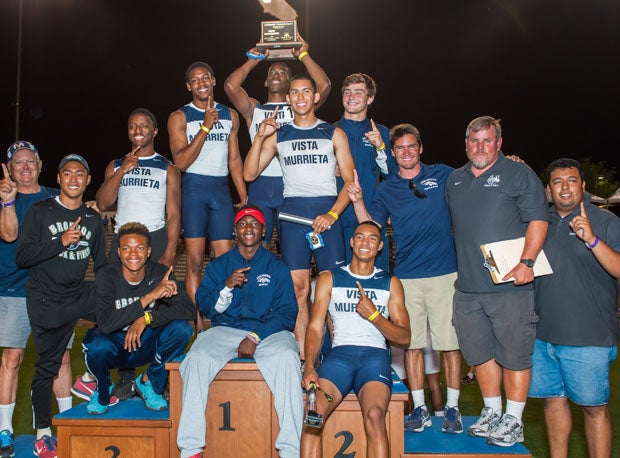 Vista Murrieta celebrates its first CIF State Track and Field team championship.