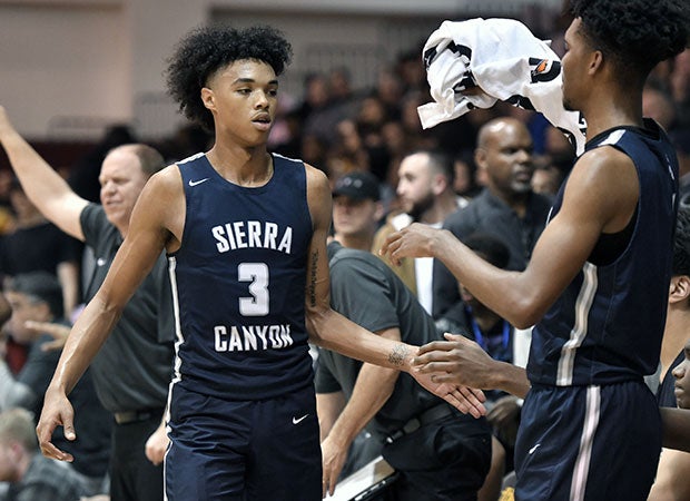 Brandon Boston Jr. is congratulated by teammates after finishing with a game-high 30 points.
