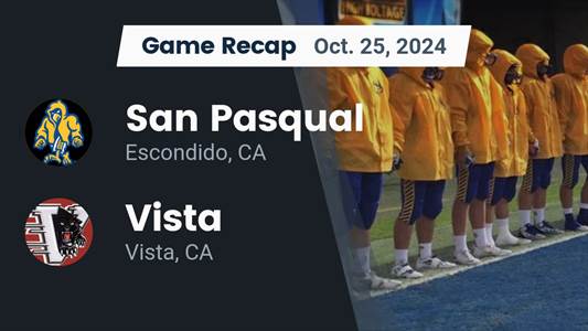 Football Recap: Saturday's  Defeat Ends San Pasqual's Winning St