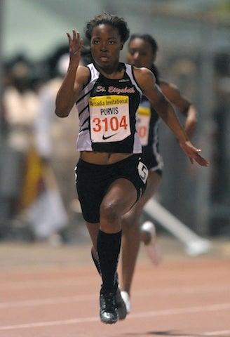 Ashton Purvis, shown here at Arcadia, won two events.
