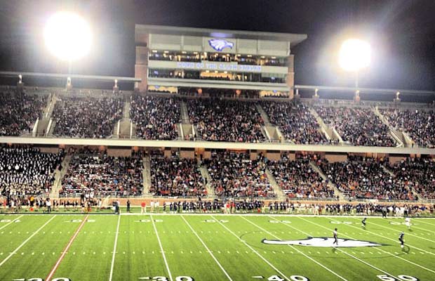 Allen's stadium on Friday night, with a sold out crowd for the Eagles' game against Coppell.