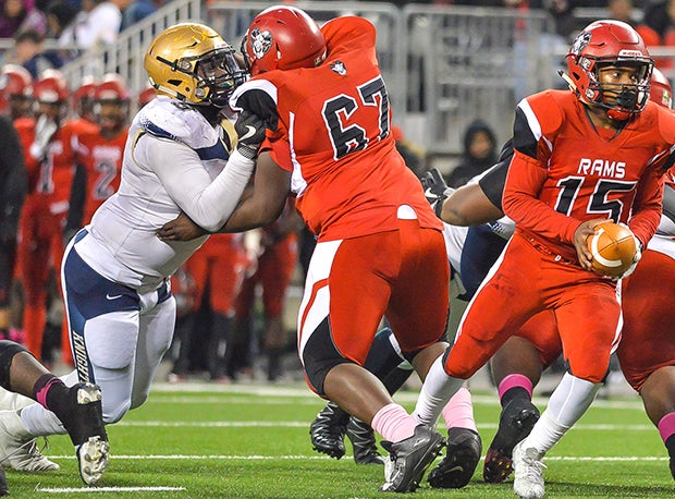 Hoban defensive lineman Jabari Taylor was a large part of the Knights back-to-back D-III state titles. 