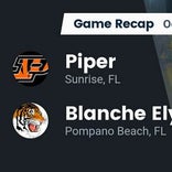 Football Game Recap: Piper Bengals vs. Blanche Ely Tigers