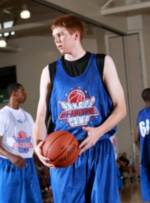 Alex Kirk at the Pangos All-American Camp in June.