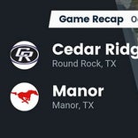 Football Game Recap: Manor Mustangs vs. Vista Ridge Rangers